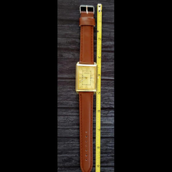 Geneva Vintage Look Men's Louis Tank Large 37mm Watch - Picture 5 of 9
